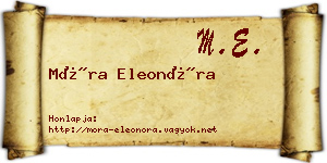 Móra Eleonóra névjegykártya
